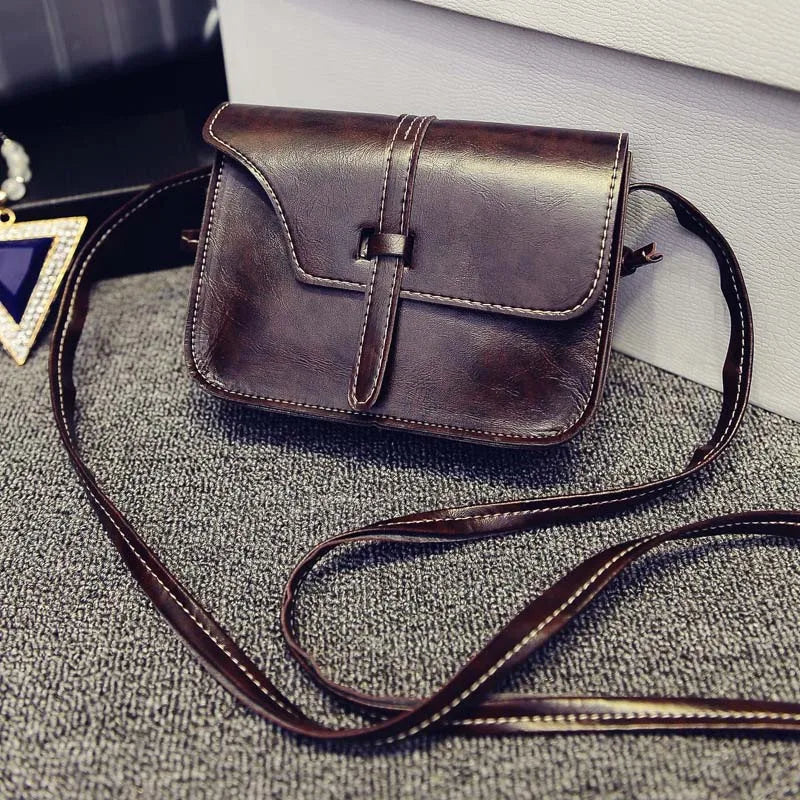 Vintage Small Crossbody Bag for Women, PU Leather Beach Bag