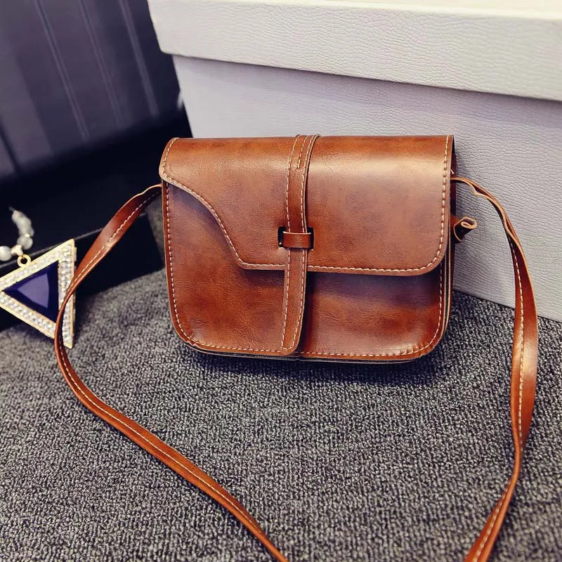 Vintage Small Crossbody Bag for Women, PU Leather Beach Bag