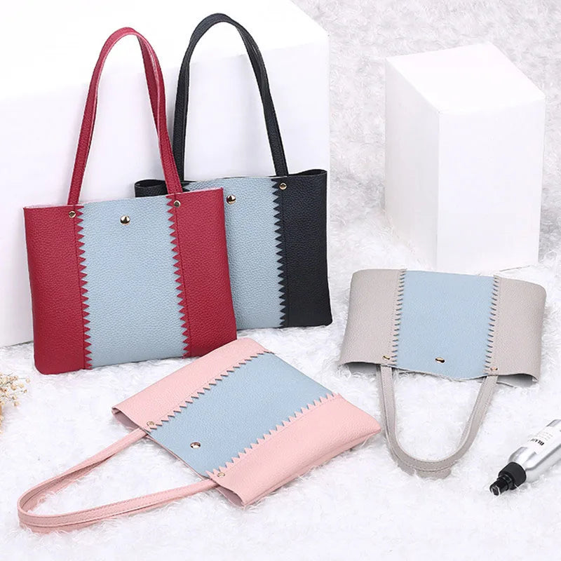 Women's Plaid Shoulder Bag PU Leather Tote Bags