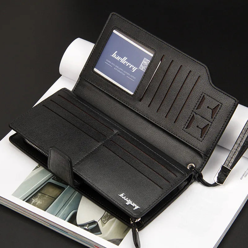 Men Wallets Casual Wallet Men Purse Clutch Bag Leather Long Wallet Hand Bags