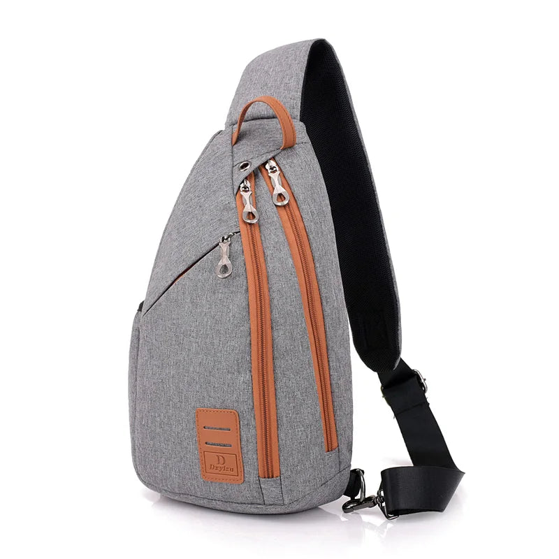 Men Chest Pack Large Capacity Sling Shoulder Bag Multifunction