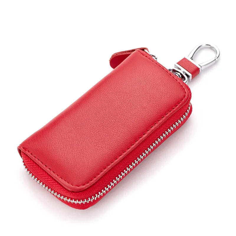 Cow Leather Car Key Wallets Holder Pouch