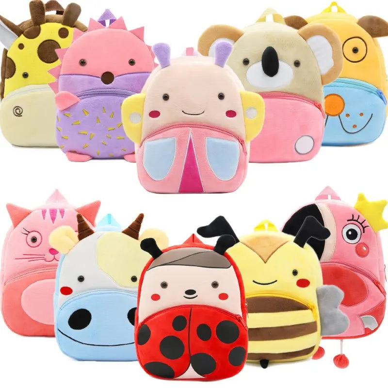 Kids Plush Animal Backpack School Bags Girls Boys Backpack