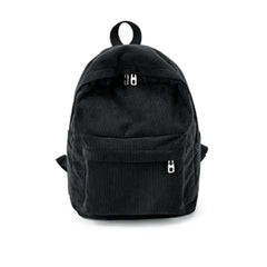 Velvet Corduroy Backpack Preppy Style School Travel Rucksack