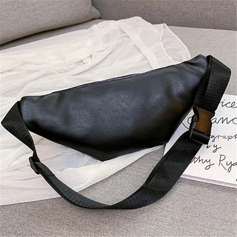 Women Pu Leather Waist Bag Belt Bag Lady Phone Wallet Storage Bags Fanny Pack
