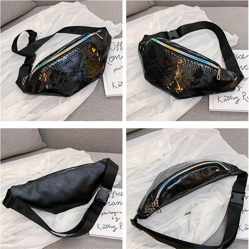 Women Pu Leather Waist Bag Belt Bag Lady Phone Wallet Storage Bags Fanny Pack