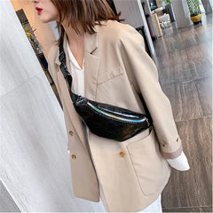 Women Pu Leather Waist Bag Belt Bag Lady Phone Wallet Storage Bags Fanny Pack