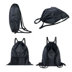 Polyester String Drawstring Back Pack Cinch Sack Gym Tote Bag
