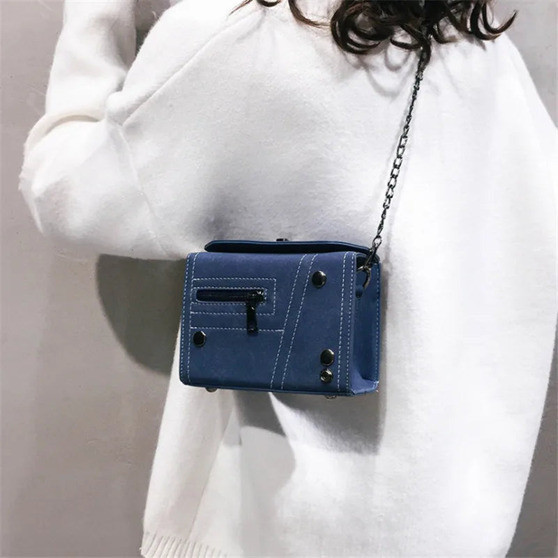 Tide Autumn & Winter Frosted Box Bag Chain Small Bag