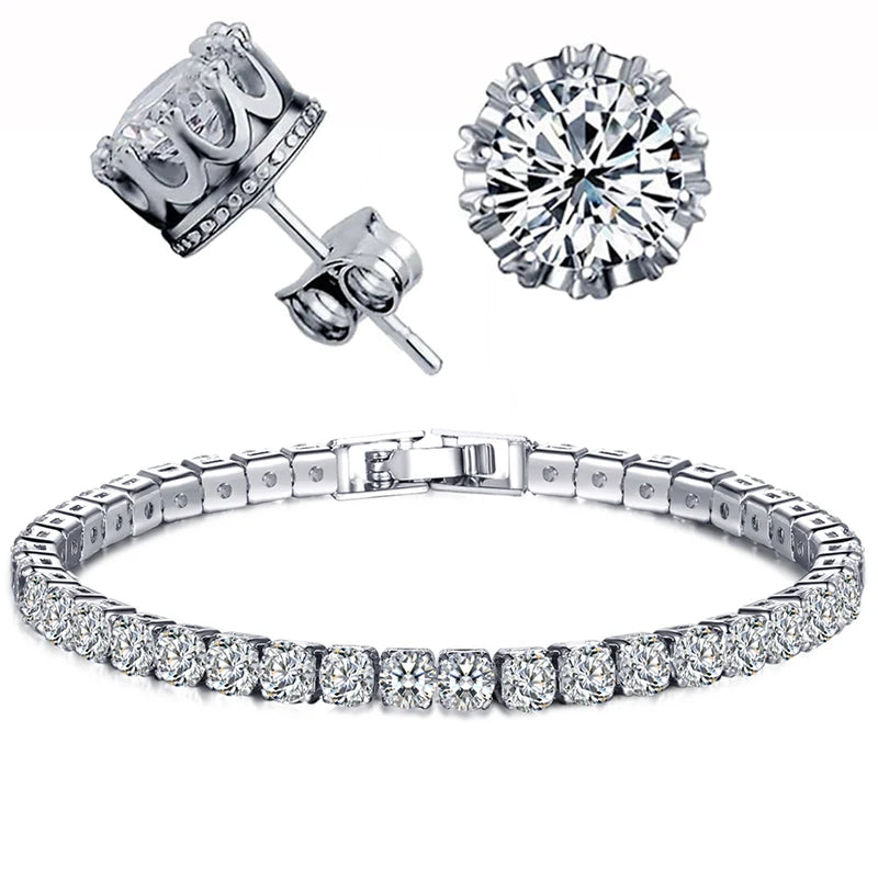 Green Crystal Friendship Bracelet with Zircon Charm