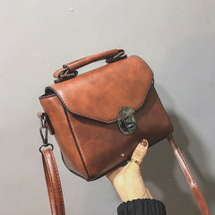 Vintage Casual small Leather Handbag for Women