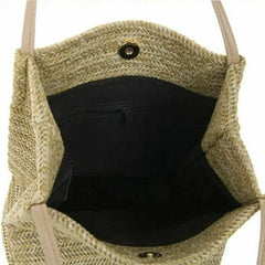 Women Straw Shoulder Bag Rattan Straw Crossbody Handbag