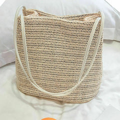 Women Straw Shoulder Bag Rattan Straw Crossbody Handbag