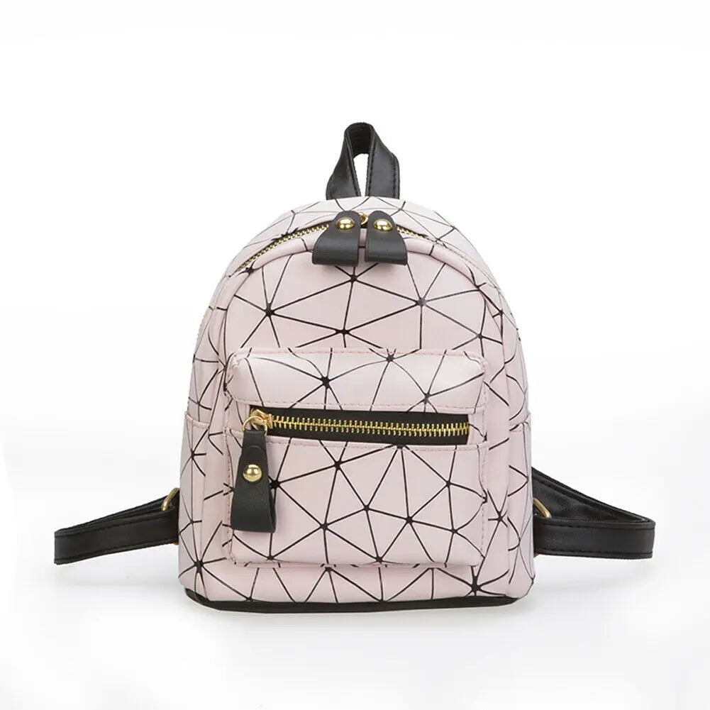 Women Leather Backpack School Rucksack College Shoulder Satchel