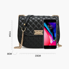 Plaid Women Messenger Bag Crossbody Chain Shoulder Handbag