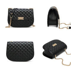 Plaid Women Messenger Bag Crossbody Chain Shoulder Handbag