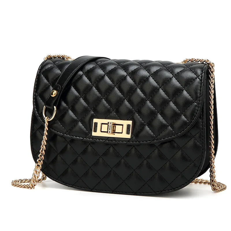 Plaid Women Messenger Bag Crossbody Chain Shoulder Handbag