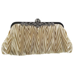 Pleated Evening Mini Satin Bag Lady Shoulder Handbag