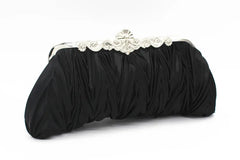 Pleated Evening Mini Satin Bag Lady Shoulder Handbag