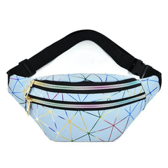 Holographic Women's Belt Bag Laser Fanny Pack Silver Pink Wallet Waist Packs