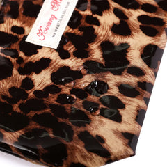 Leopard Cotton Zipper Makeup Bag for Women