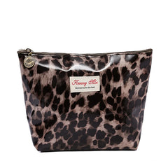 Leopard Cotton Zipper Makeup Bag for Women