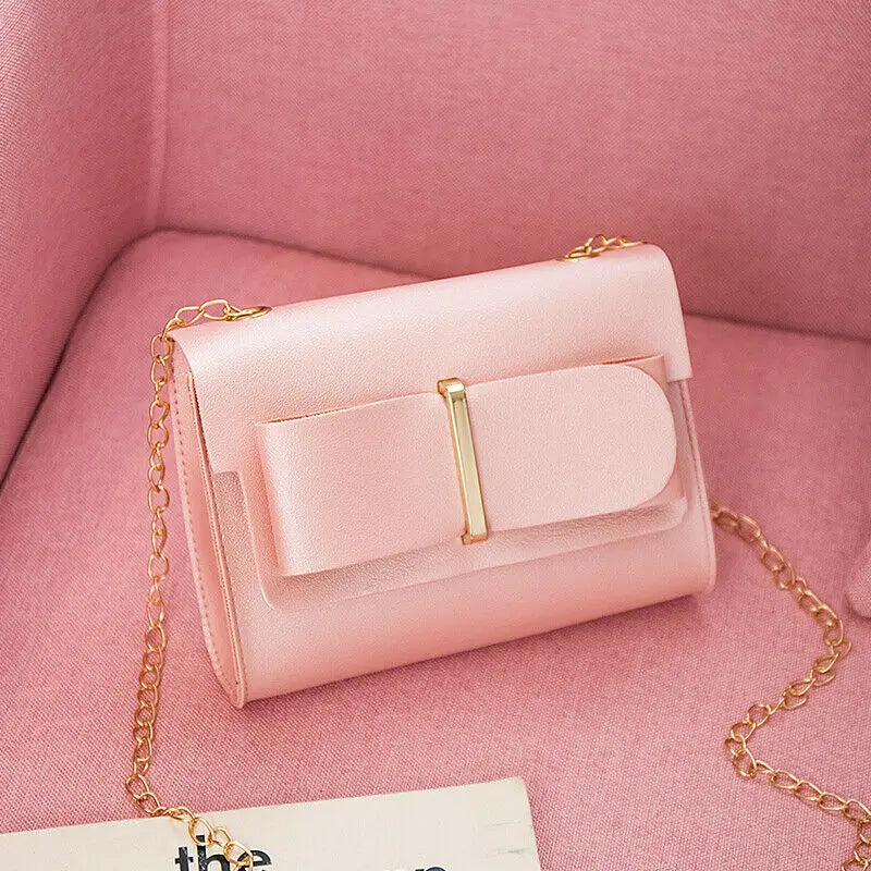 Women Small PU Leather Crossbody Shoulder Handbag Messenger Bag Purse