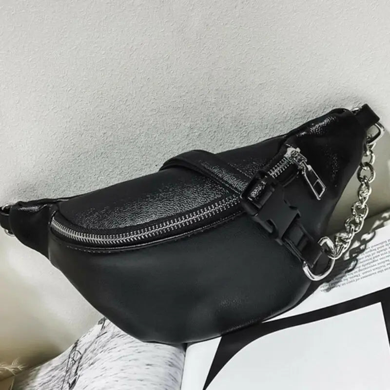 Women's Waist Bag Fanny Pack PU Bag Belt Purse Small Purse