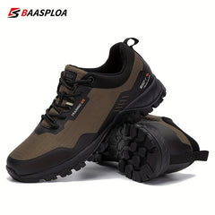 Baasploa Men's Lace Up Hiking Shoes Anti-Skid for Camping
