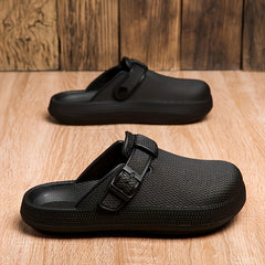 Women's Closed Toe Buckle Slides Sandals Lightweight Sports Slip