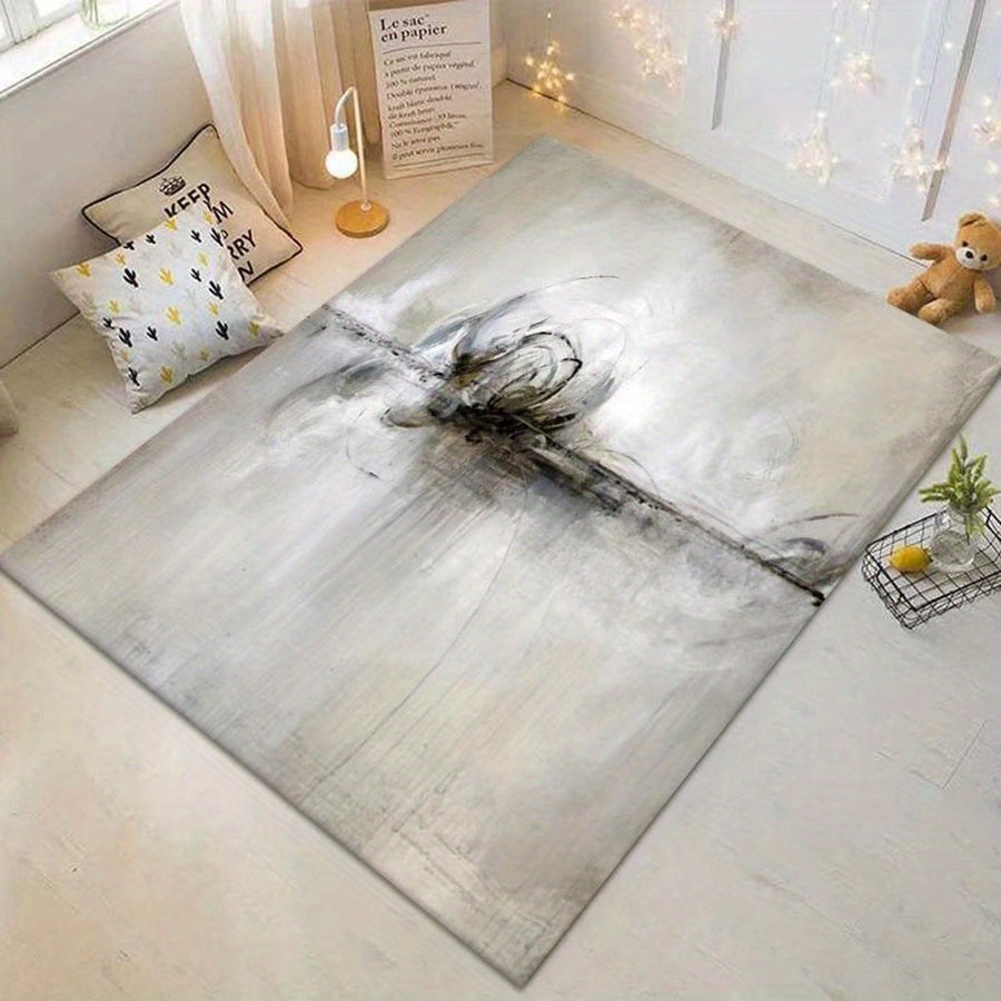 Large Area Rug Modern Crystal Velvet Non-slip Soft Polyester Fiber Mat