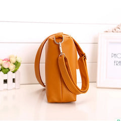 Women's Small Flap Shoulder Bag PU Leather Messenger Bag