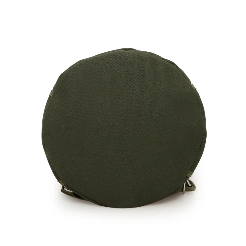 Canvas Backpack Large Capacity Drawstring Bucket Pack for Sports