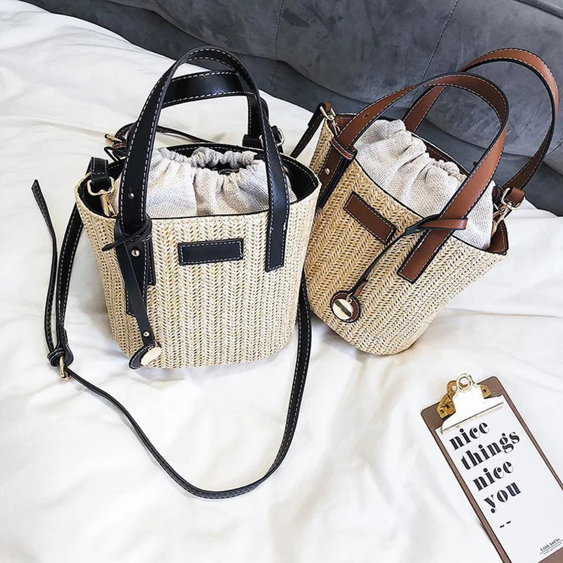 Straw Women's Beach Shoulder Bag Summer Wild Diagonal Bag