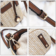 Straw Women's Beach Shoulder Bag Summer Wild Diagonal Bag