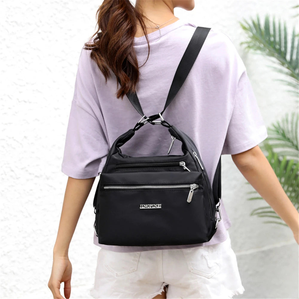 Waterproof Nylon Shoulder Bag Multi-pocket Messenger Bag