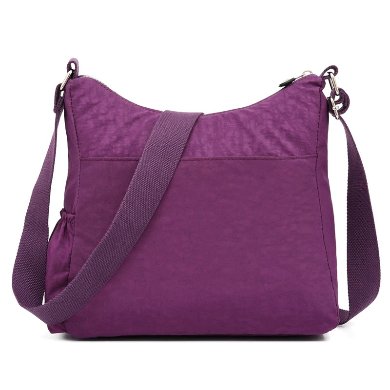 Women Shoulder Messenger Bag Nylon Lightweight Waterproof Zipper Travel Crossbod