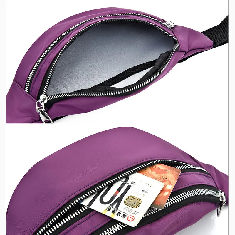 High Cap. Travel Waist Bag Waterproof Fanny Pack Women Sport Run