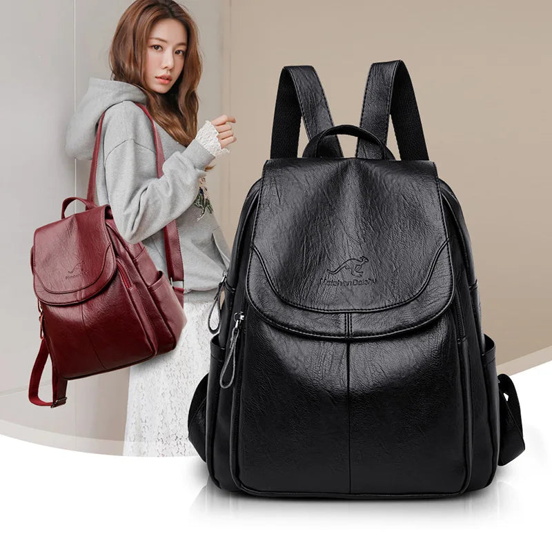 Women Backpack High Leather Backpacks Travel Backpack School Bags for Girls