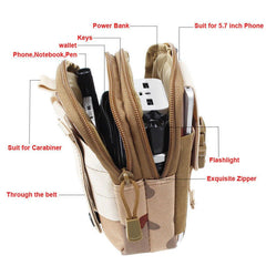 Waistbag Military Tactical Travel Hiking Camouflage Phone Molle Pouch Belt