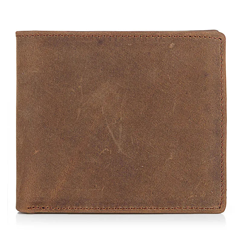 Vintage Cowhide Mens Wallet Crazy Horse Leather Man Purse Male Credit&id