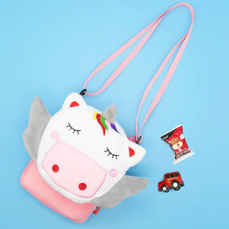 3D Animal Kids Shoulder Bag Soft Mini Messenger Kindergarten Pouch