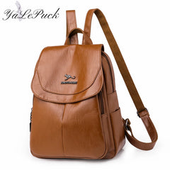 Studded Leather School Backpack for Teen Girls, Small Travel Shoulder Bag