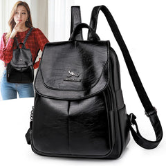Studded Leather School Backpack for Teen Girls, Small Travel Shoulder Bag