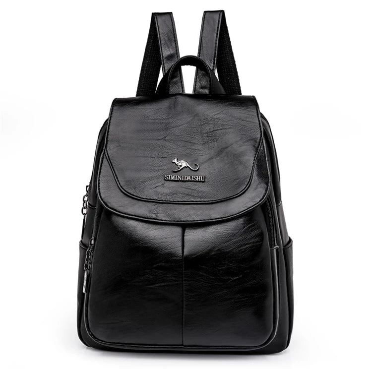 Studded Leather Backpack for Teen Girls School Bags