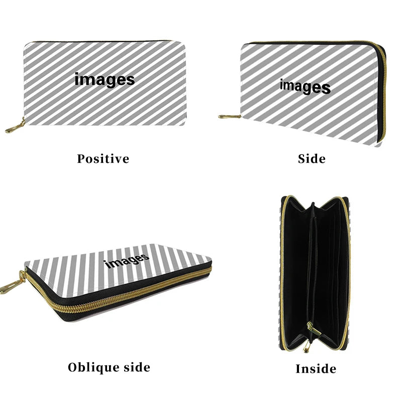 Personalized Picture Zipper Long Wallet Clutch Bag Photo Print DIY Women Wallet