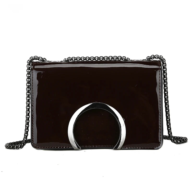 Women's PU Crossbody Bag Small Square Shoulder Messenger Handbag