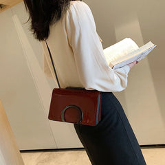 Women's PU Crossbody Bag Small Square Shoulder Messenger Handbag