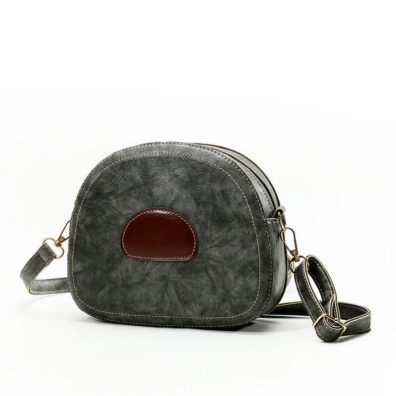 Soft Leather Women Bags Small Round Pig Ladies Single Shoulder Diagonal Bag