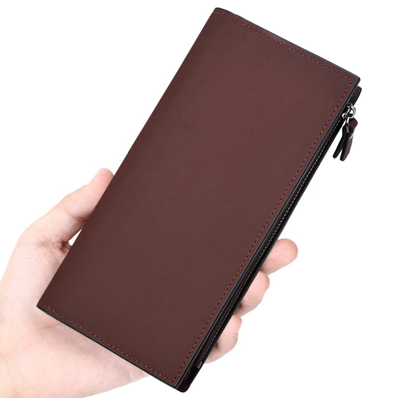 Men's Retro Long Wallet Multi-card Bit Leather Wallet